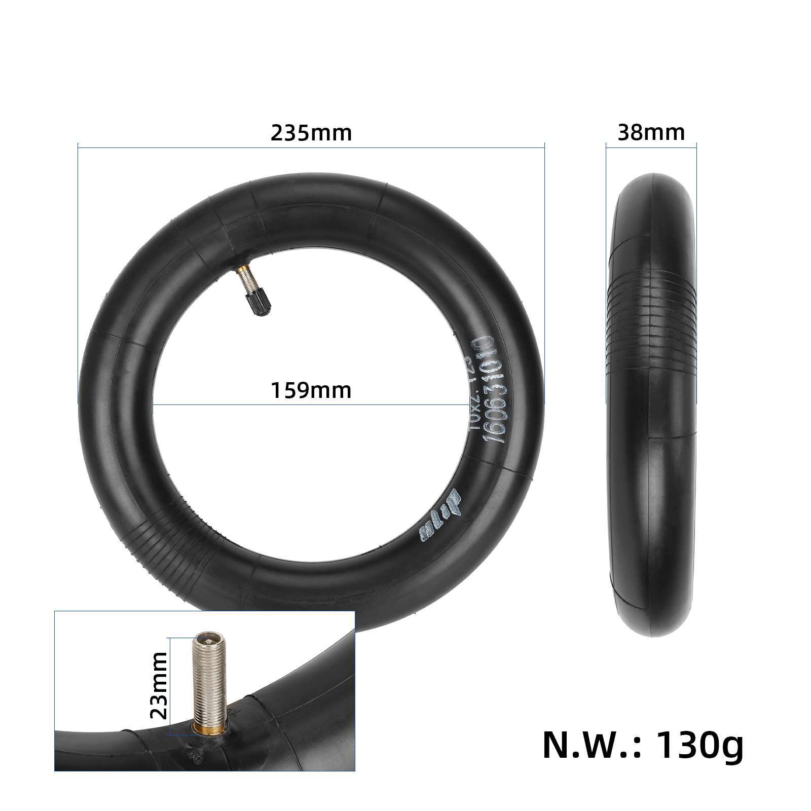 ULIP 10x2.125 Belső Gumi Egyenes Szeleppel | Elektromos Rollerhez