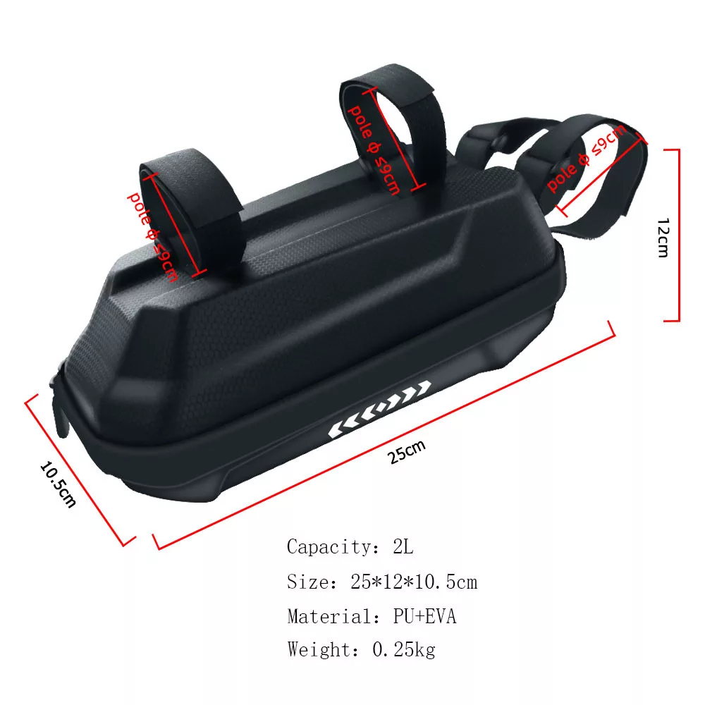 Roller táska 2L – PU+EVA, fekete,
