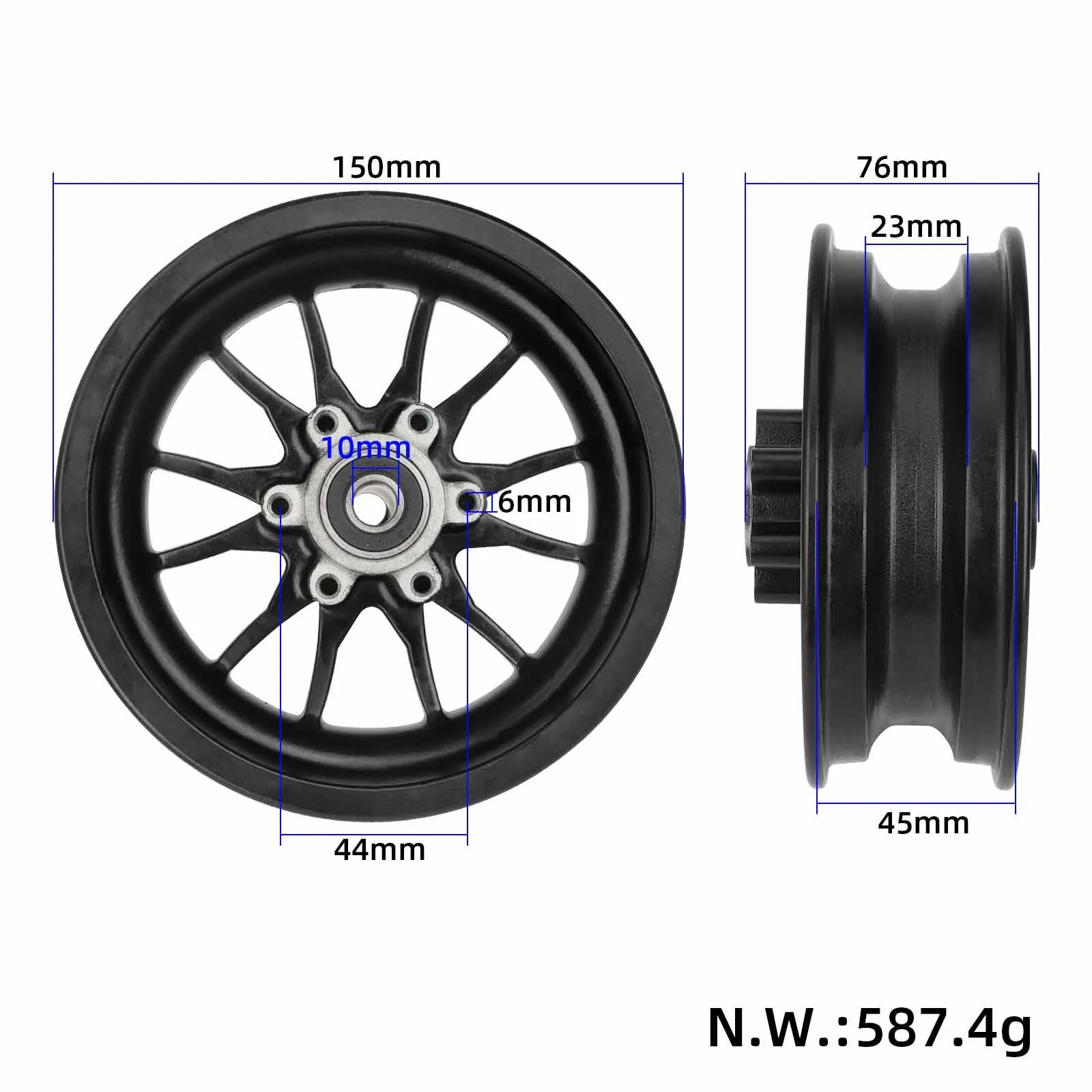 KuKirin első felni – G2 Pro DB elektromos rollerhez