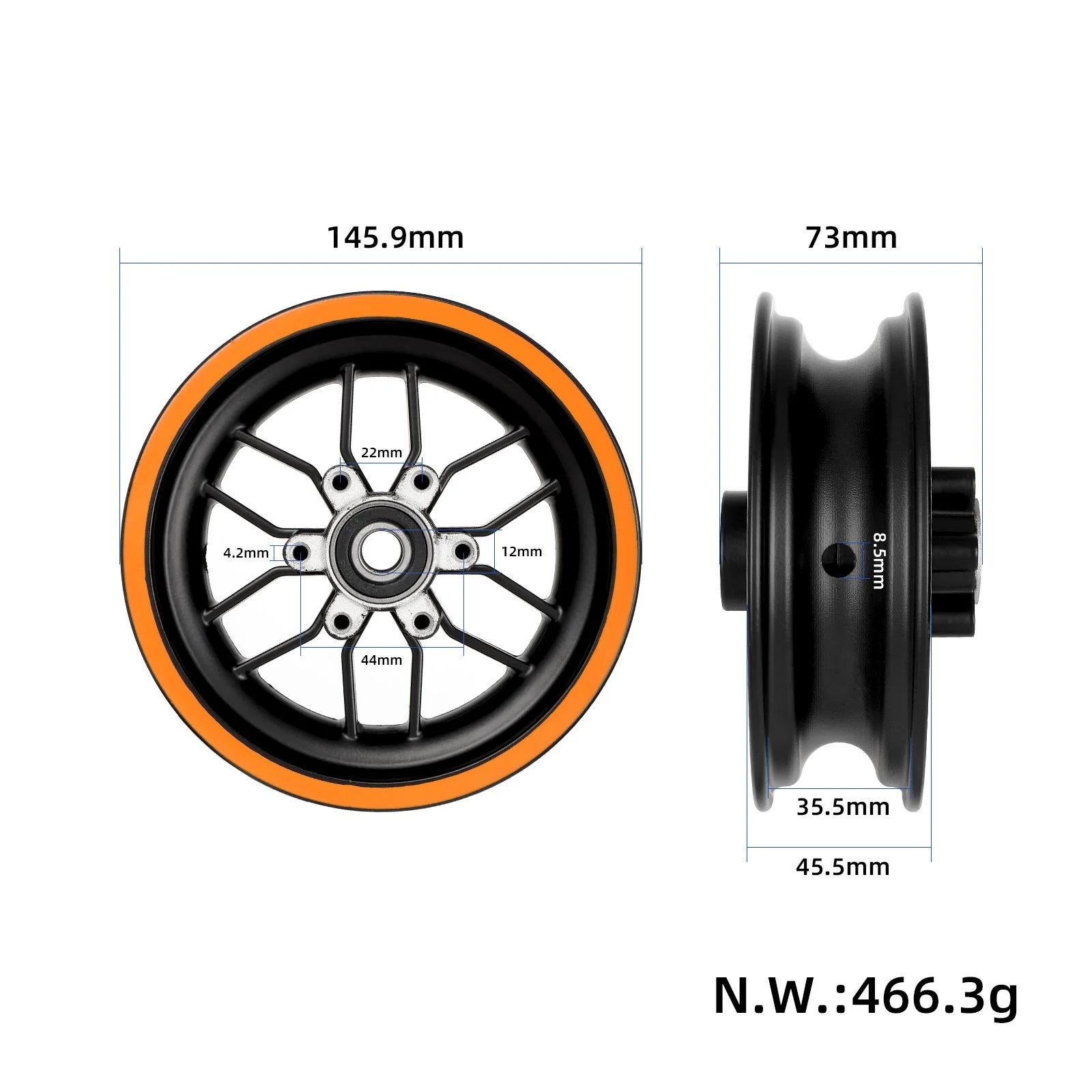 KuKirin G2 Max első felni – elektromos roller első kerék felni
