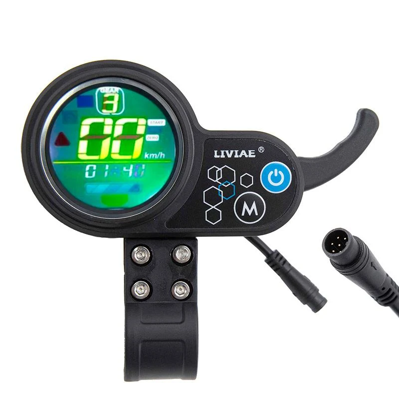 LIVIAE 6 PIN elektromos roller kijelző gázkarral – LCD display